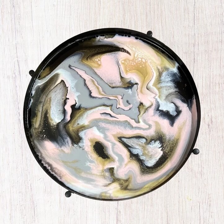 Tables d’appoint - Noir/Rose/Doré – Image 2