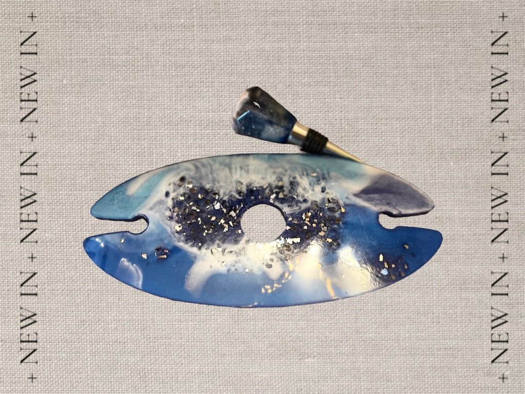 Support verre + Bouchon bleu