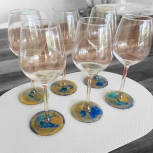 Verre à vin - Base Bleu